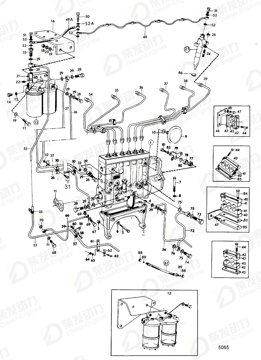 VOLVO Feed line 423393 Drawing